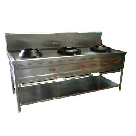 3 burner chinese gas range