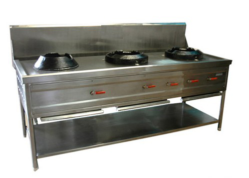 3 burner chinese gas range