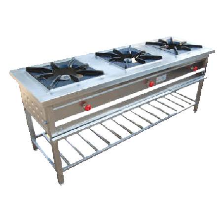 comemrcial 3 burner gas range