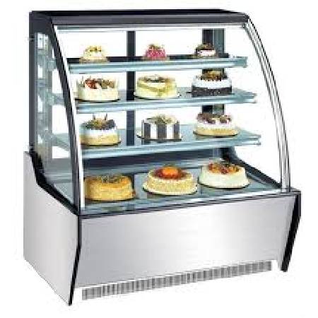 curved glass sweet & bakery display